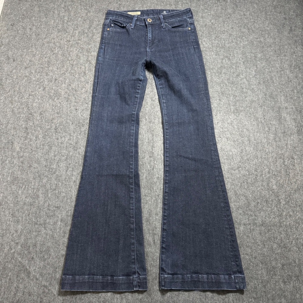 AG Adriano Goldschmied The Janis Petite High Rise Flare Jeans Dark Wash 25P